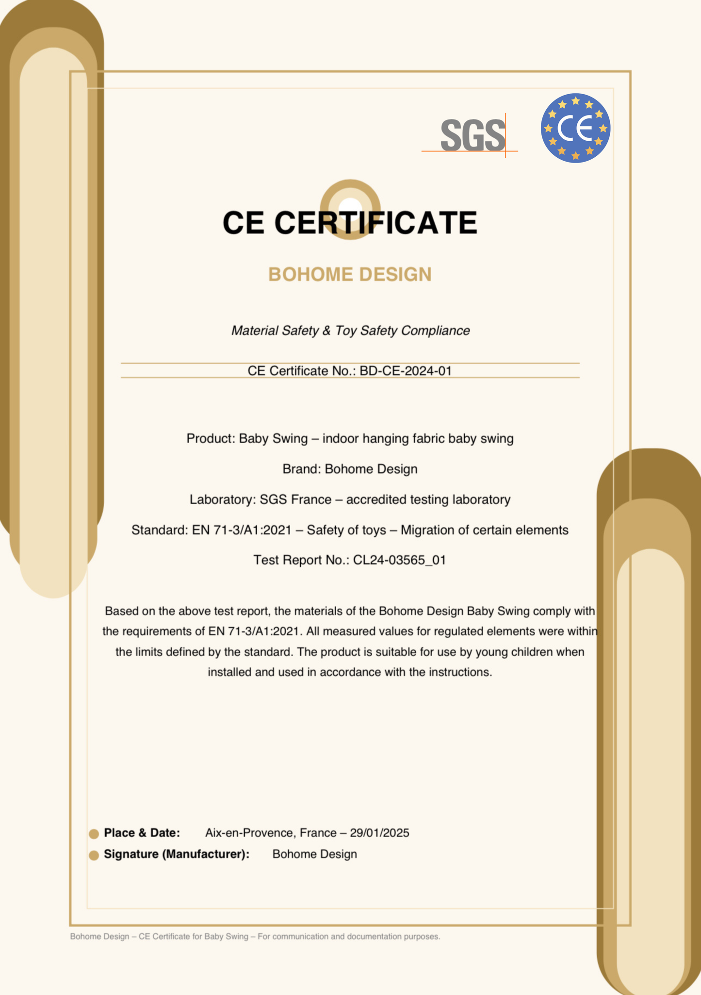 Premium Elephant Gray Swing - Handcrafted Swing