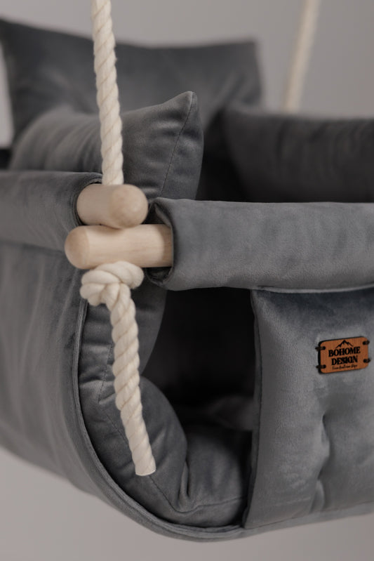Premium Elephant Gray Swing - Handcrafted Swing