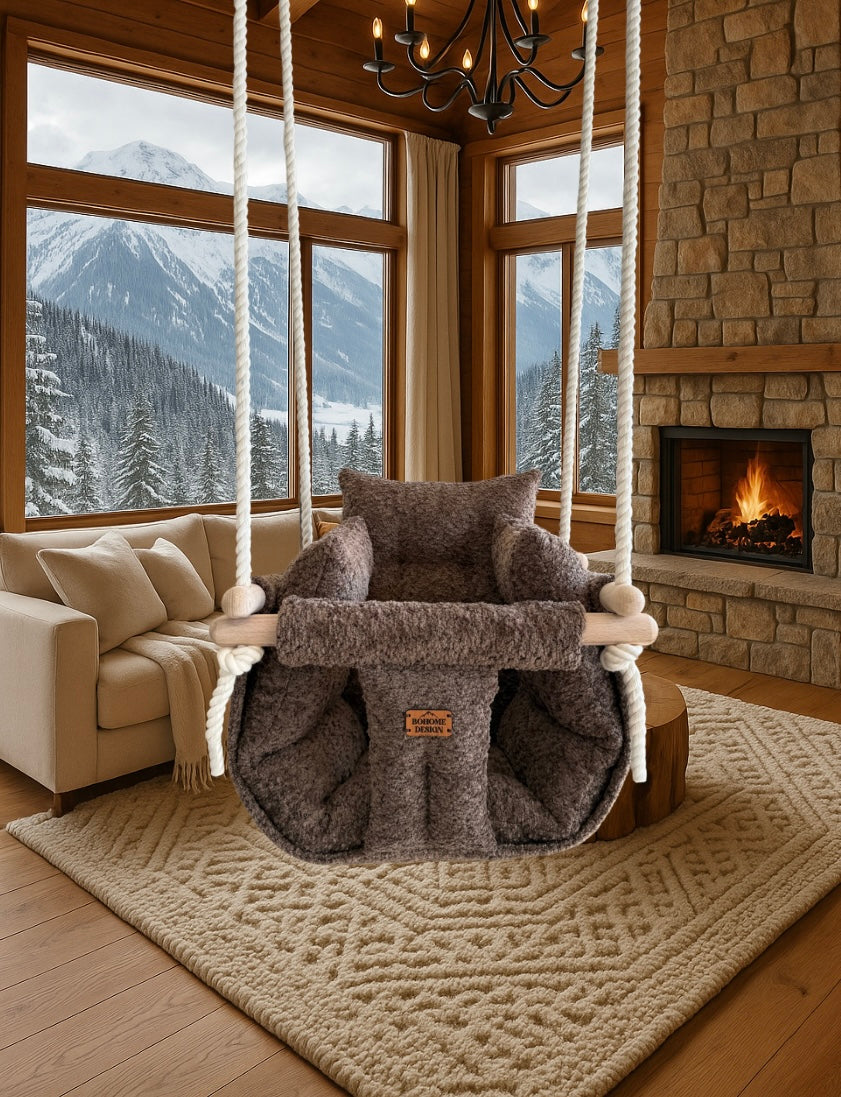 Premium Alpine Chalet Swing - Handcrafted Swing