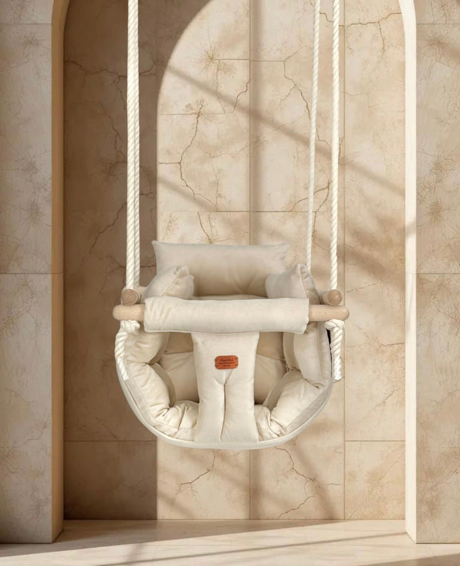 Premium Cappuccino White Swing - Handmade Swing