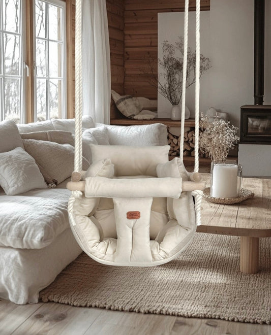 Premium Cappuccino White Swing - Handmade Swing