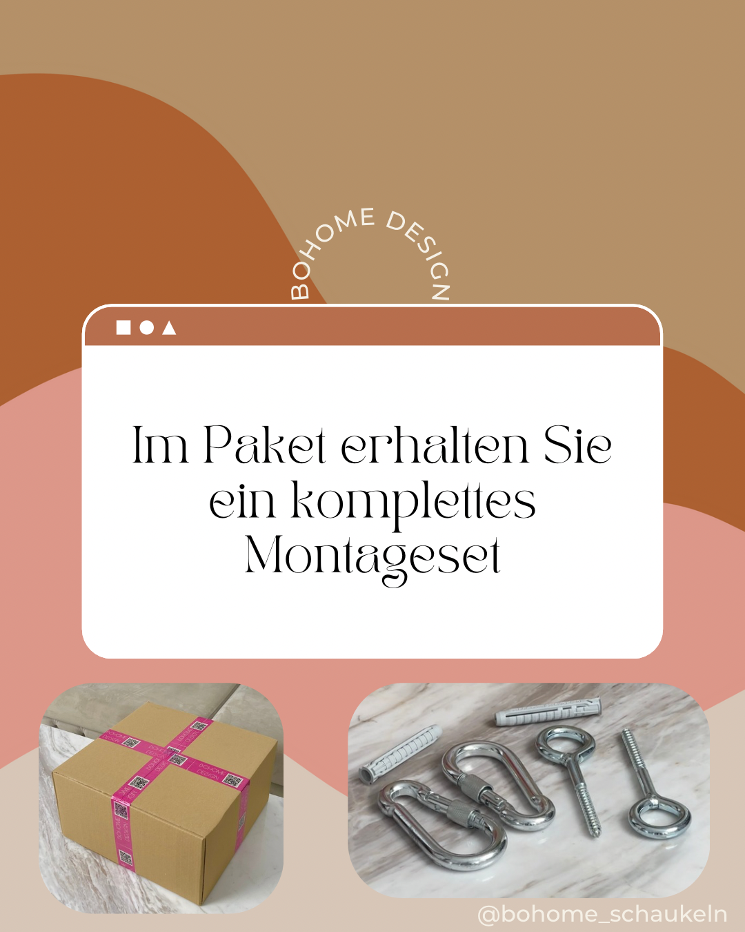 Montage set schaukel