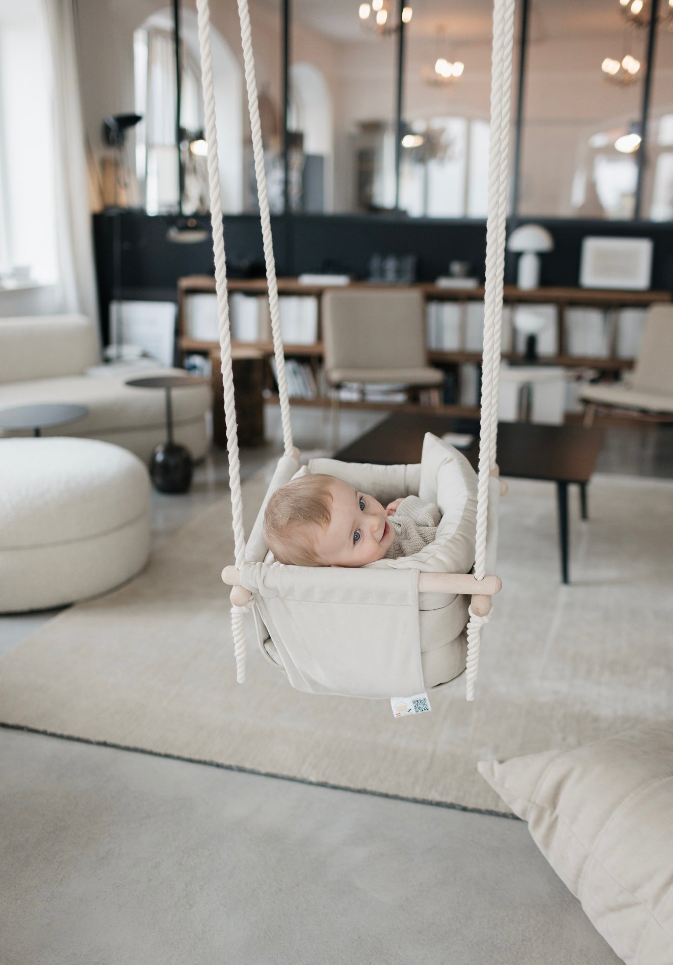 Premium Cappuccino White Swing - Handmade Swing