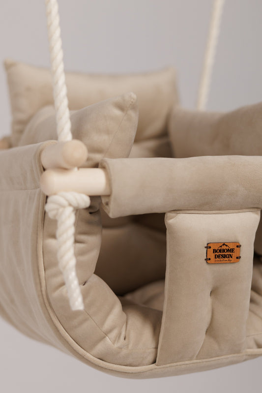 Premium Cappuccino White Swing - Handmade Swing