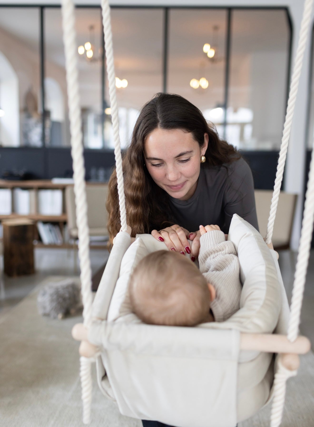 Premium Cappuccino White Swing - Handmade Swing