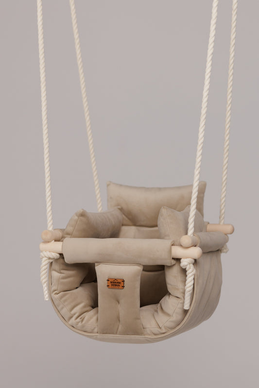 Premium Cappuccino White Swing - Handmade Swing