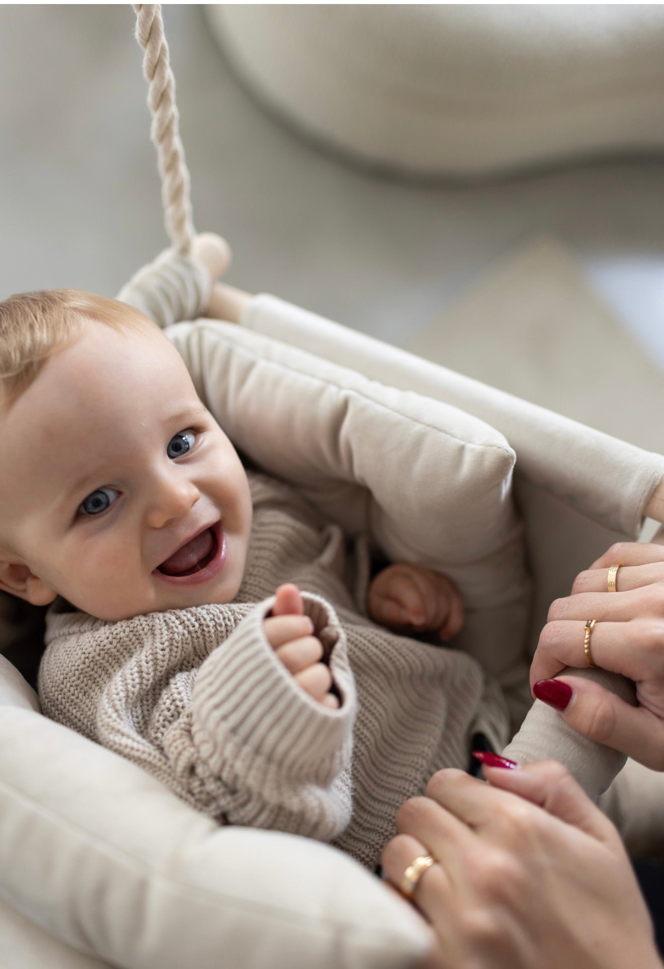 Premium Cappuccino White Swing - Handmade Swing