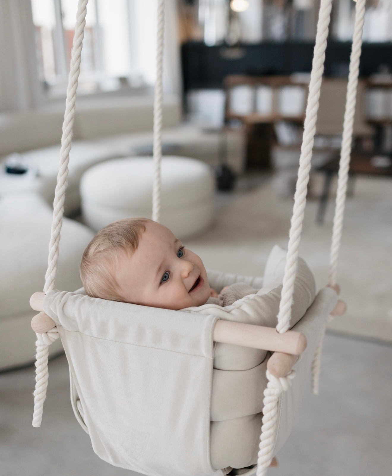 Premium Cappuccino White Swing - Handmade Swing