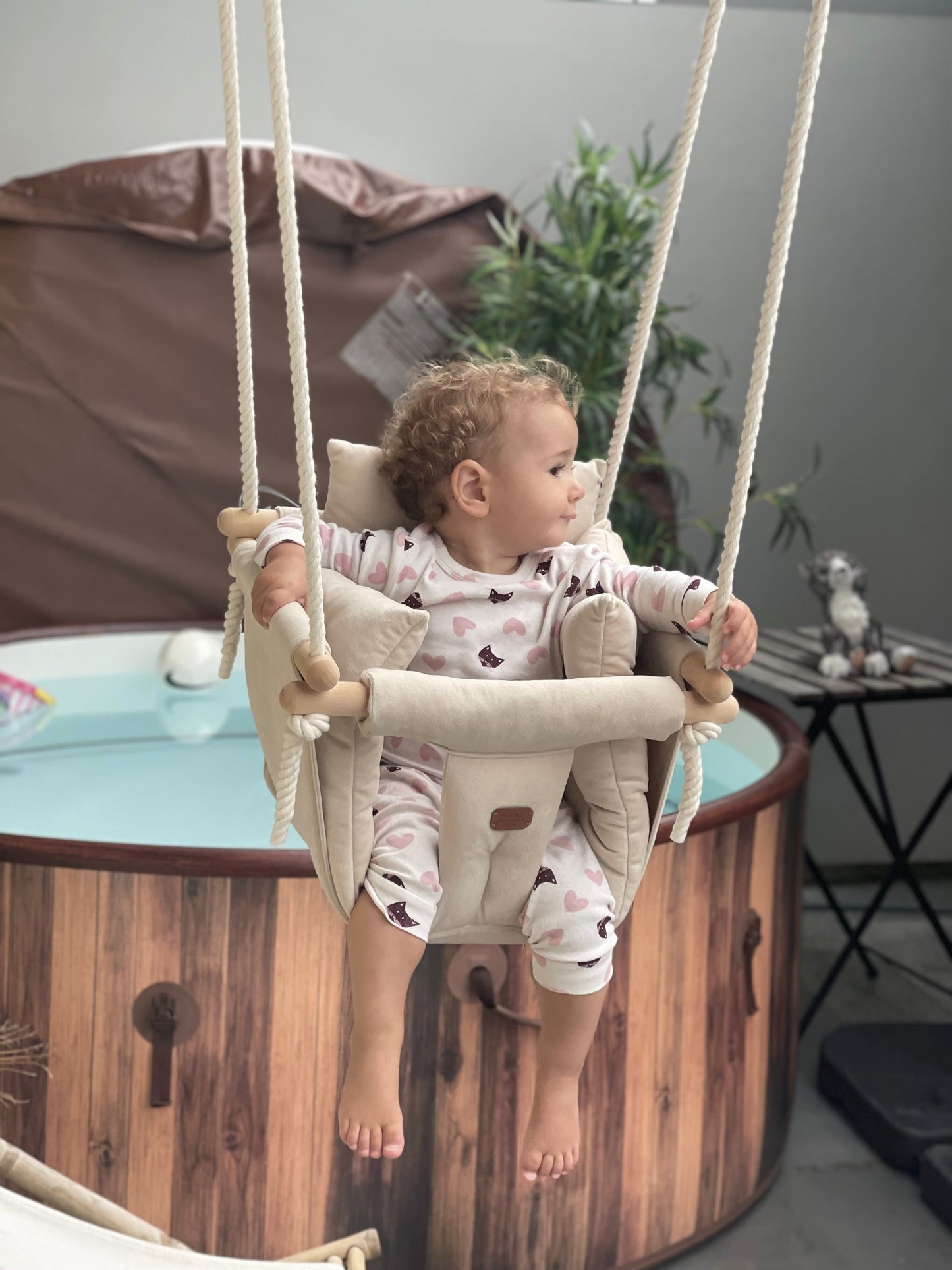 Premium Cappuccino White Swing - Handmade Swing