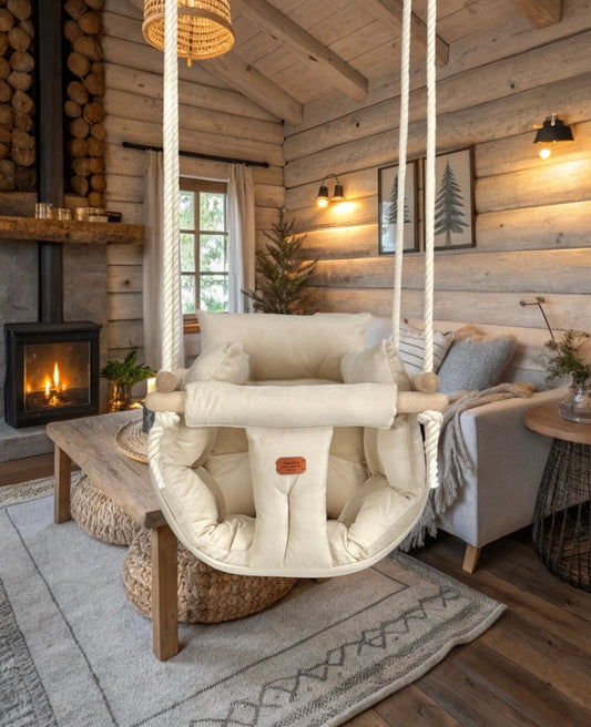 Premium Cappuccino White Swing - Handmade Swing