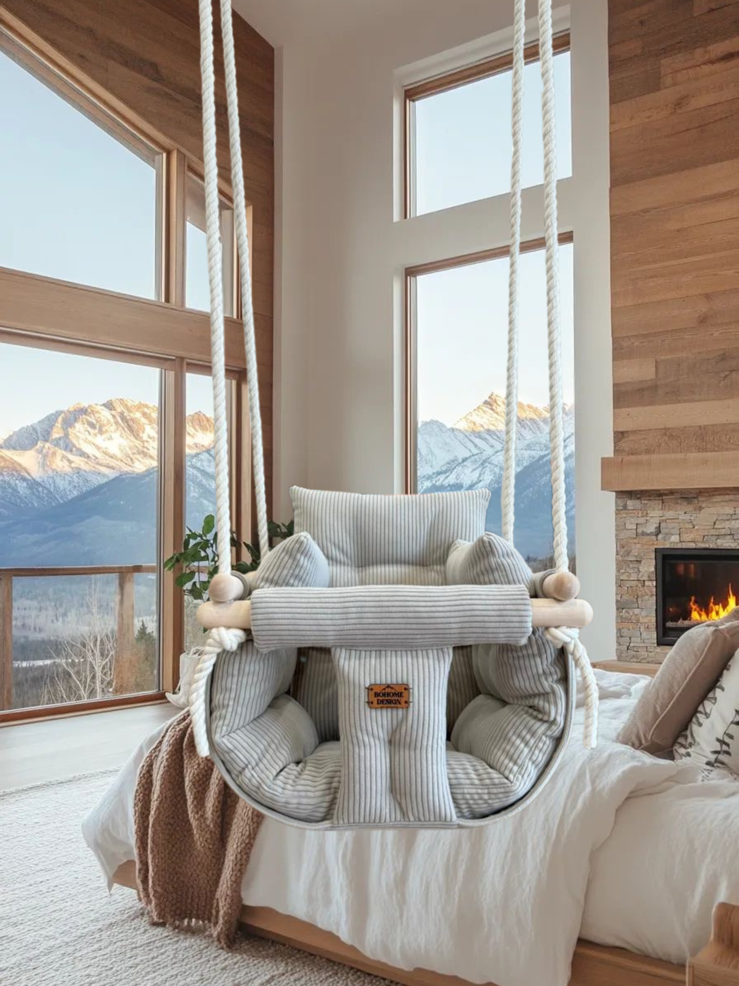 Premium Nougat Latte Schaukel- Handgefertigte Schaukel